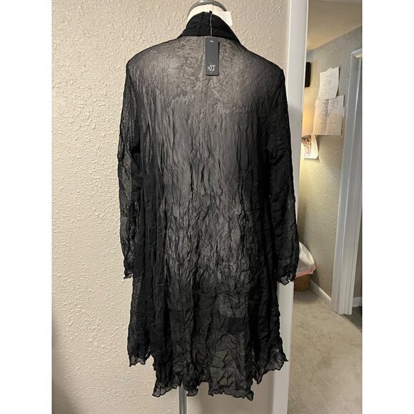 nwt BLACK FOCUS LARGE CARDIGAN POLYESTER - Picture 7 of 7